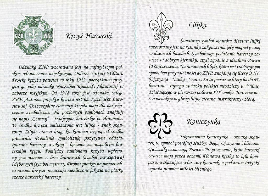KKE 3275-4.jpg - Książeczka Harcerska " Honorowa", Jana Rutkowskiego, Olsztyn 2005 r.